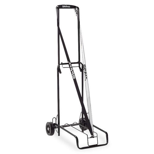 Stebco Deluxe Travel Cart - 56.70 kg Capacity - 4 Casters - 4" (101.60 mm) Caster Size - Steel - x 13" Width x 18.5" Depth x 38" Height - Steel Frame - Black - 1 Each - Luggage Carts - STB390002BLK