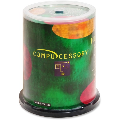 Compucessory CD Recordable Media - CD-R - 52x - 700 MB - 100 Pack Spindle - 120mm - 1.33 Hour Maximum Recording Time
