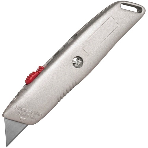 Sparco 3-position Retractable Blade Utility Knife - Stainless Steel Blade - 6" (152.40 mm) Cutting Length - Retractable, Heavy Duty Utility Blade - 1 Each
