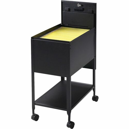 Lorell Standard Mobile File - 4 Casters - x 13.5" Width x 24.8" Depth x 28.3" Height - Black - 1 Each