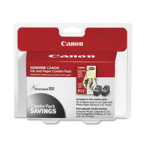 Canon PG-40/CL-41 Print Cartridge/Paper Kit - White, Red - 1 / Pack