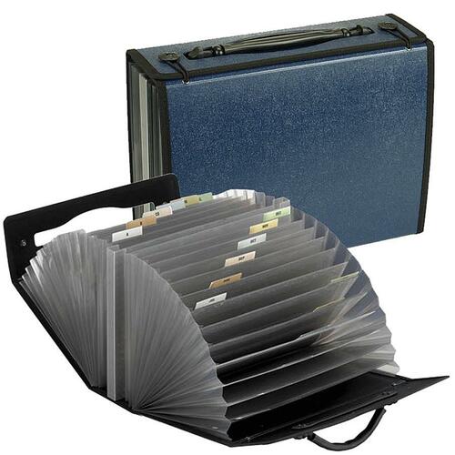 Esselte Recycled Expanding File - 26 Pocket(s) - Poly - Navy Blue - Lightweight - 55% Recycled