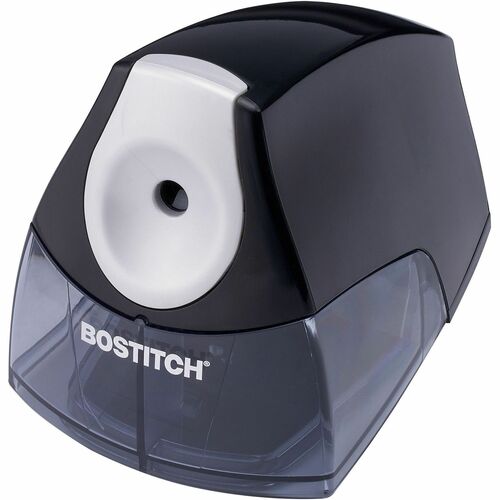 Bostitch Personal Electric Pencil Sharpener - Desktop - 1 Hole(s) - Helical - 4" (101.60 mm) Height x 3.50" (88.90 mm) Width x 5" (127 mm) Depth - Black, Silver - 1 Each - Electric Pencil Sharpeners - BOSEPS4BLK