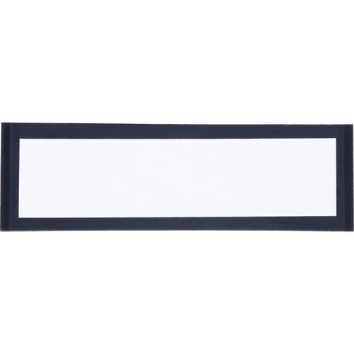 Tatco Label Inserts Magnetic Label Holders - Support 1" (25.40 mm) x 4" (101.60 mm) Media - 1.25" (31.75 mm) x 4.37" (111 mm) x - Vinyl - 10 / Pack - Black - Label Holders - TCO29100