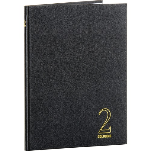 Wilson Jones 74100 2-Column Account Book - 40 Sheet(s) - Sewn Bound - 7" x 9.25" Form Size - 9.50" x 7" Sheet Size - 2 Columns per Sheet - White Sheet(s) - Red, Blue Print Color - Black, Gold Cover - 1 Each