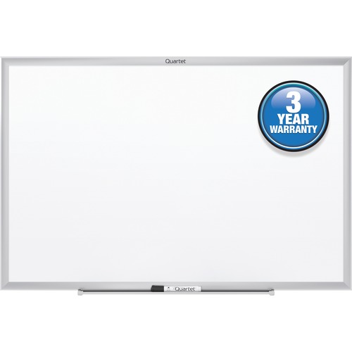 Quartet Melamine Marker Board - 36" (3 ft) Width x 24" (2 ft) Height - Melamine Surface - Anodized Aluminum Frame - Rectangle - 1 Each
