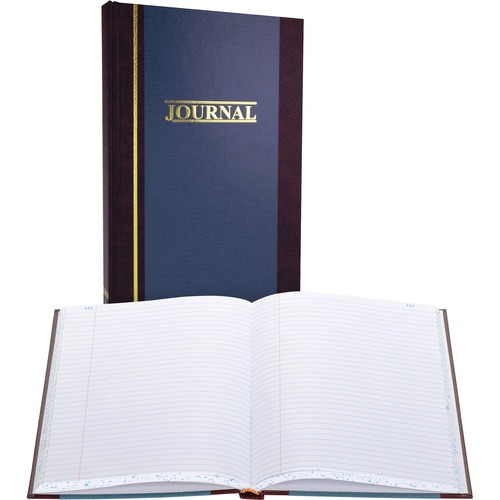 Wilson Jones S300 Record Ruled Account Journal - 300 Sheet(s) - 7.25" x 11.75" Sheet Size - Blue - White Sheet(s) - Blue Cover - 1 Each