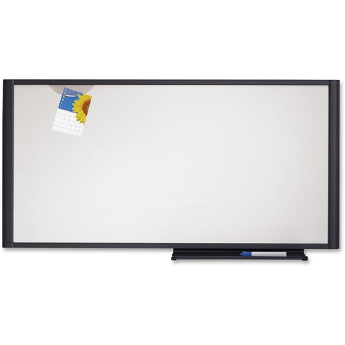 Quartet Prestige Total Erase Cubicle Whiteboard - 48" (4 ft) Width x 18" (1.5 ft) Height - White Surface - Graphite Frame - Horizontal - 1 Each