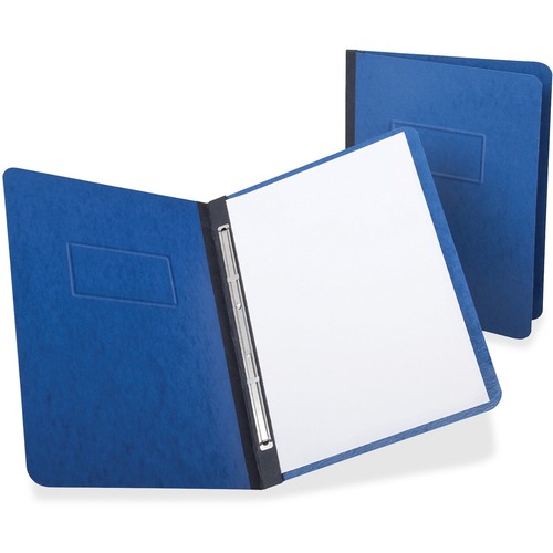 Oxford Letter Report Cover - 8 1/2" x 11" - 3" Fastener Capacity for Folder - Pressguard - Dark Blue - 1 Each