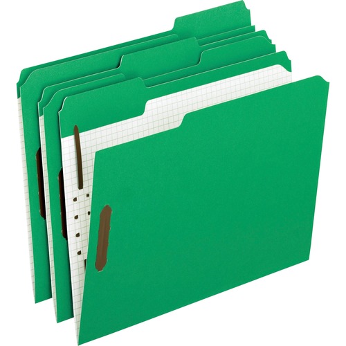 Pendaflex 1/3 Tab Cut Letter Recycled Top Tab File Folder - 8 1/2" x 11" - 2" Expansion - 2 Fastener(s) - 1" Fastener Capacity for Folder - Top Tab Location - Assorted Position Tab Position - Green - 10% Recycled - 50 / Box