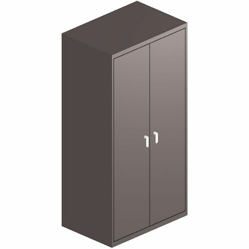 HON Assembled 72" High Storage Cabinet - 36" Width x 24" Depth x 72" Height - 5 x Shelf(ves) - 2 x Front Open Door(s) - 250 lb Load Capacity - Security Lock - Charcoal - Steel