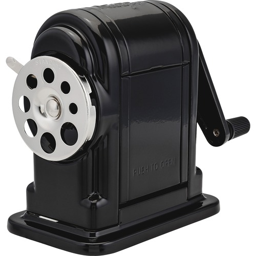 Elmer's Wall-mount All-metal Pencil Sharpener - Desktop - 8 Hole(s) - Metal - Black - 1 Each