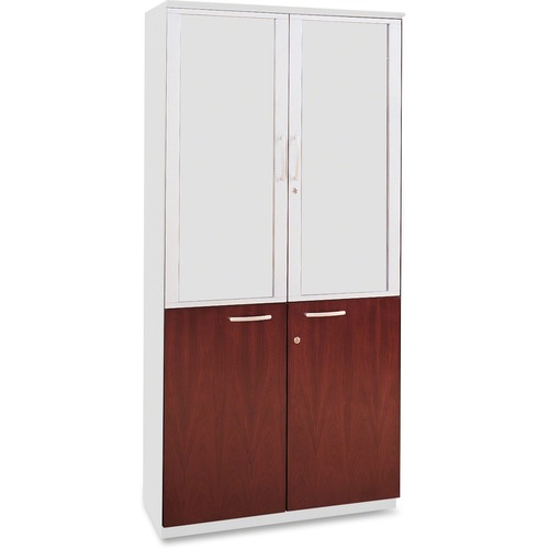 Picture of Mayline Napoli Glass & Wood Door Set for High Wall Cabinet