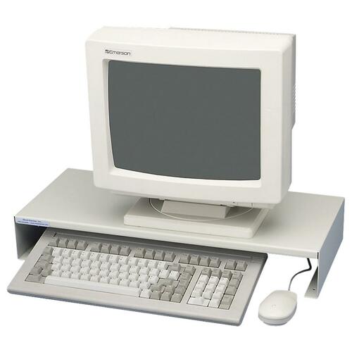 Martin Yale Master Products Monitor PC Bridge - Up to 21" Screen Support - 50 lb Load Capacity - CRT Display Type Supported23.1" Width - Desktop - Powder Coated - Steel - Pearl Gray