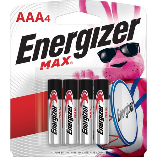 Energizer Max Alkaline AAA Batteries - For Multipurpose - AAA - 1.5 V DC - 4 / Pack