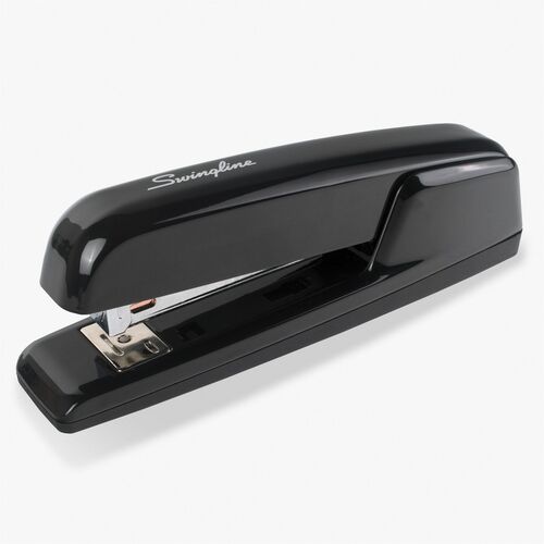 Swingline 747 Antimicrobial Business Stapler - 25 Sheets Capacity - 210 Staple Capacity - Full Strip - 1/4" Staple Size - Black - Desktop Staplers - SWI74741