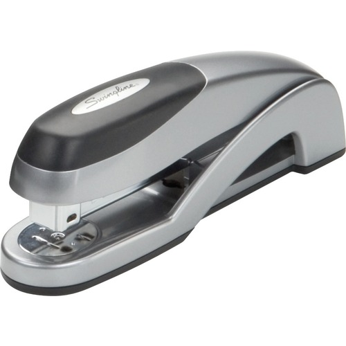 Swingline Optima Desk Stapler - 25 Sheets Capacity - 210 Staple Capacity - Full Strip - 1/4" Staple Size - Silver - Desktop Staplers - SWI87801