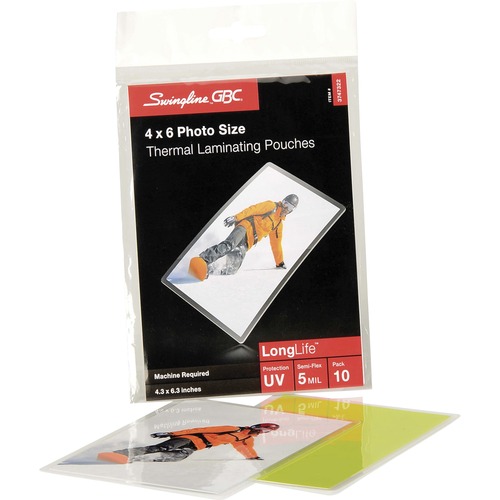 Gbc Ultra Clear Thermal Laminating Photo Pouches Sheet Size Supported Photo Size 4 Width X 6 Length Laminating Pouch Sheet Size 4 25 Width X 6 31 Length X 5 Mil Thickness Glossy