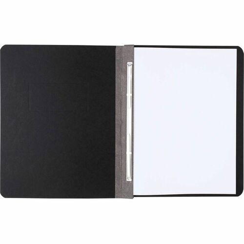 ACCO Presstex Letter Recycled Report Cover - 3" Folder Capacity - 8 1/2" x 11" - Tyvek, Leather - Black - 30% Recycled - 1 Each