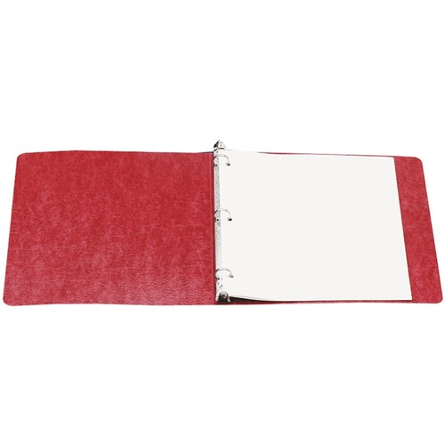 Acco Presstex Coated Round Ring Binder - 1/2" Binder Capacity - Letter - 8 1/2" x 11" Sheet Size - 3 x Round Ring Fastener(s) - Pressboard - Executive Red - 226.8 g - Recycled - Moisture Resistant - 1 Each