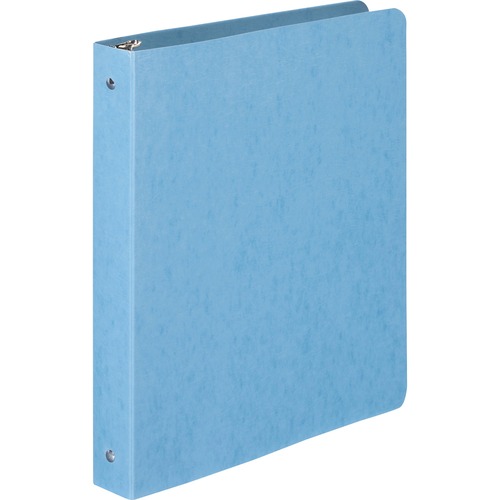 Wilson Jones PRESSTEX Binder - 1" Binder Capacity - Letter - 8 1/2" x 11" Sheet Size - 175 Sheet Capacity - 3 x Round Ring Fastener(s) - Presstex - Light Blue - Recycled - Opaque, Moisture Resistant, Open and Closed Triggers, Eco-Friendly - 1 Each