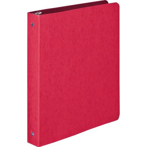Wilson Jones PRESSTEX Binder - 1" Binder Capacity - Letter - 8 1/2" x 11" Sheet Size - 175 Sheet Capacity - 3 x Round Ring Fastener(s) - Presstex - Executive Red - Recycled - Opaque, Moisture Resistant, Open and Closed Triggers, Eco-Friendly - 1 Each