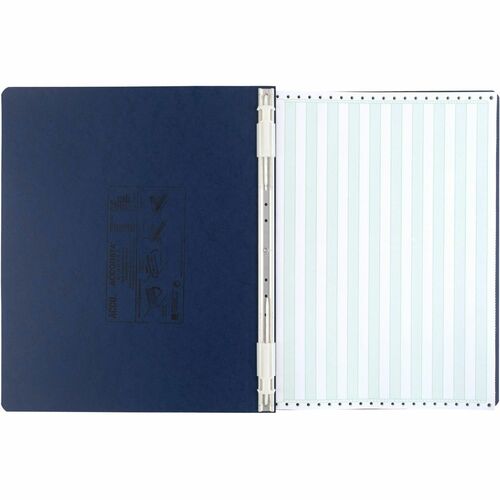 ACCO PRESSTEX Unburst Sheet Covers - 6" Binder Capacity - Fanfold - 11" x 14 7/8" Sheet Size - Dark Blue - Recycled - Retractable Filing Hooks, Hanging System, Moisture Resistant, Water Resistant - 1 Each