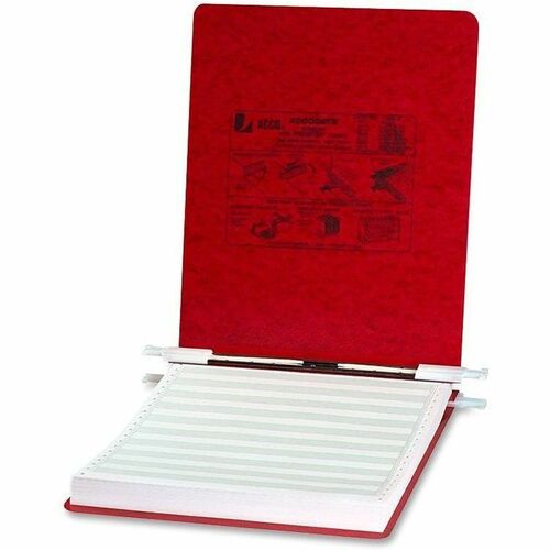 ACCO PRESSTEX Unburst Sheet Covers - 6" Binder Capacity - 9 1/2" x 11" Sheet Size - Executive Red - Recycled - Retractable Filing Hooks, Hanging System, Moisture Resistant, Water Resistant - 1 Each