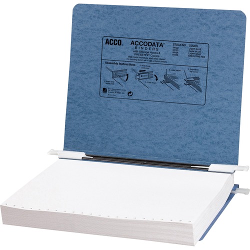Acco Presstex Storage Hook Data Binders - 6" Binder Capacity - Letter - 8 1/2" x 11" Sheet Size - Light Blue - Recycled - Retractable Filing Hooks, Hanging System, Moisture Resistant, Water Resistant - 1 Each - Data Binders - ACC54122