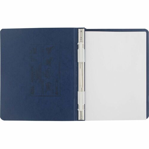 ACCO PRESSTEX Unburst Sheet Covers - 6" Binder Capacity - Letter - 8 1/2" x 11" Sheet Size - Dark Blue - Recycled - Retractable Filing Hooks, Hanging System, Moisture Resistant, Water Resistant - 1 Each