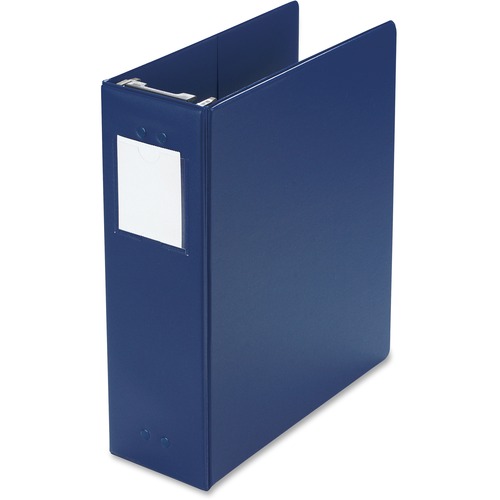 Wilson Jones Large-Capacity Hanging Binder - 3" Binder Capacity - Letter - 8 1/2" x 11" Sheet Size - 870 Sheet Capacity - Post Fastener(s) - 2 Internal Pocket(s) - Vinyl - Blue - Locking Mechanism, Label Holder, Retractable Filing Hooks, Hanging System - 