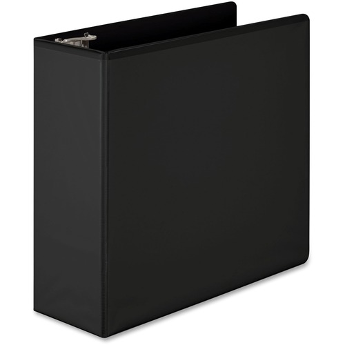 Wilson Jones 386 Basic View Binder - 4" Binder Capacity - Letter - 8 1/2" x 11" Sheet Size - 700 Sheet Capacity - 3 Ring(s) - Fastener(s): D-Ring - Pocket(s): 2, Internal - Black - Spine, Eco-friendly, PVC-free - 1 Each