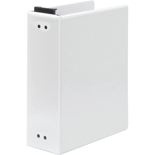 Wilson Jones Letter Hanging Folder - 8 1/2" x 11" - 175 Sheet Capacity - 3 x Flip Lock Fastener(s) - 1" Fastener Capacity for Folder - Internal Pocket(s) - Vinyl - White - 1 Each