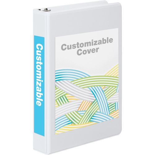 Wilson Jones® A4 International Binder - 1" Binder Capacity - A4 - 8 1/8" x 11 5/8" Sheet Size - 175 Sheet Capacity - 4 x Round Ring Fastener(s) - 2 Internal Pocket(s) - Vinyl - White - Clear Overlay, Spine Label - 1 Each
