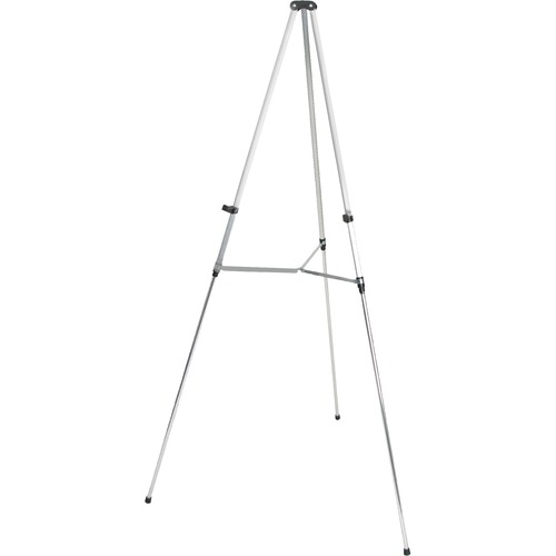 Quartet Lightweight Telescoping Display Easel - 11.34 kg Load Capacity - 66" (1676.40 mm) Height - Aluminum, Steel, Metal - Silver
