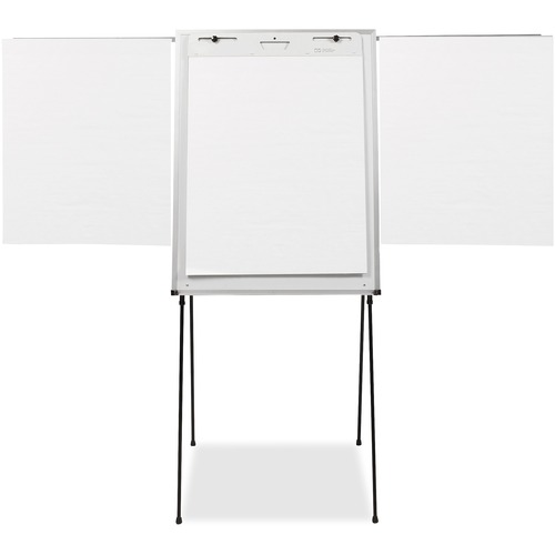 Quartet Total Erase Steel Presentation Easel - 29" (2.4 ft) Width x 40" (3.3 ft) Height - White Melamine Surface - Black Plastic Frame - Vertical - 1 Each