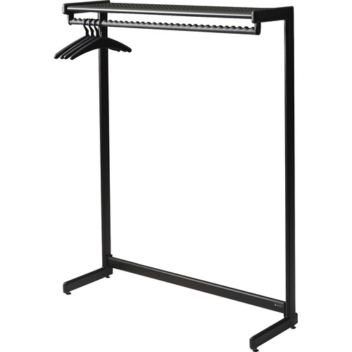 Quartet® One-Shelf Garment Rack, Freestanding, 48" , Black - Modern - 48" Width x 61.5" Height - Black