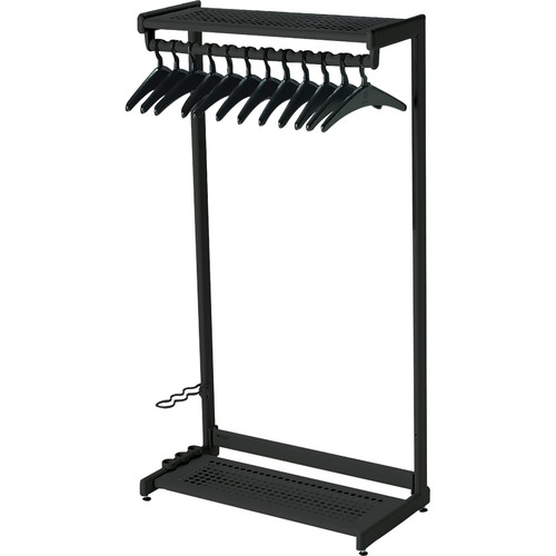 Quartet Two-Shelf Garment Rack - Freestanding - 12 Hangers Included - Contemporary/Modern - 36" Width x 61.5" Height - Black