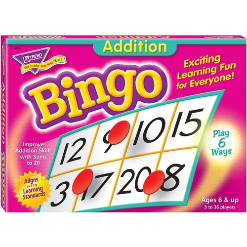 Trend Addition Bingo Game - Theme/Subject: Learning - Skill Learning: Addition, Mathematics - 6-9 Year - Multi - Learning Boards - TEPT6069