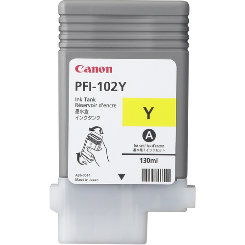 Canon LUCIA Yellow Ink Tank For IPF 500, 600 and 700 Printers - Inkjet - Yellow - Ink Cartridges & Printheads - CNM0898B001