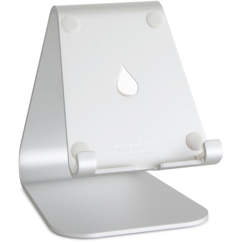 Rain Design mStand tablet stand - Silver - Angled stand provides a comfortable view. Cable outlet for easy management.