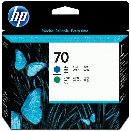 HP 70 (C9408A) Original Printhead - Single Pack - Inkjet - Blue, Green - 1 Each