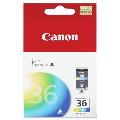 Canon CLI-36 Colored Ink Cartridge - Color - Inkjet - 1 Each - Ink Cartridges & Printheads - CNM1511B002