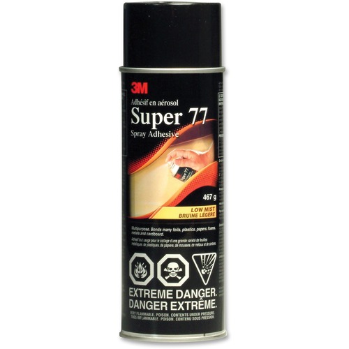 3M Super Spray Adhesive - 474.9 g - 1 Each - Clear - Spray Adhesives - MMM7724OZ