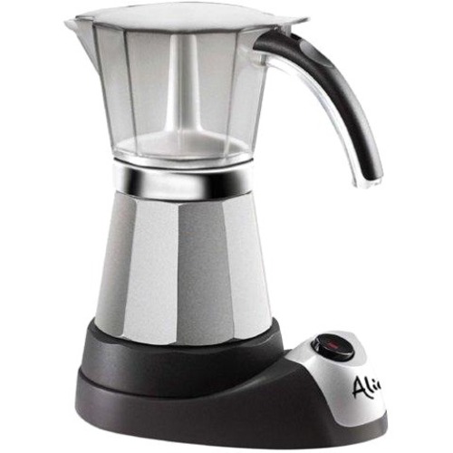 DeLonghi EMK6 ALICIA Electric Moka Espresso Maker - 6 Cup - Silver, Black