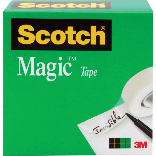 Scotch 3/4"W Magic Tape - 36 yd Length x 0.75" Width - 1" Core - Split Resistant, Tear Resistant - For Mending, Splicing - 1 / Roll - Matte - Clear