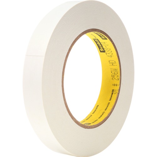 Scotch Flatback Write-On Paper Tape - 20 yd Length x 0.75" Width - 3" Core - White - Paper - 6.70 mil - Rubber Backing - For Shelf Labeling - 1 Roll