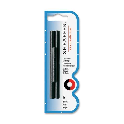 Sheaffer Skrip Fountain Pen Ink Cartridges - Jet Black Ink - 5 / Pack - Rollerball Pens - SHF96330