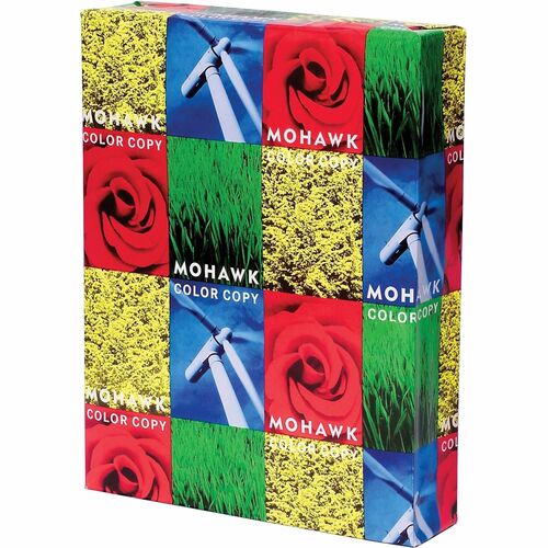 Mohawk Color Copy Paper - White - 94 Brightness - Letter - 8 1/2" x 11" - 28 lb Basis Weight - 500 / Ream - Green Seal - White