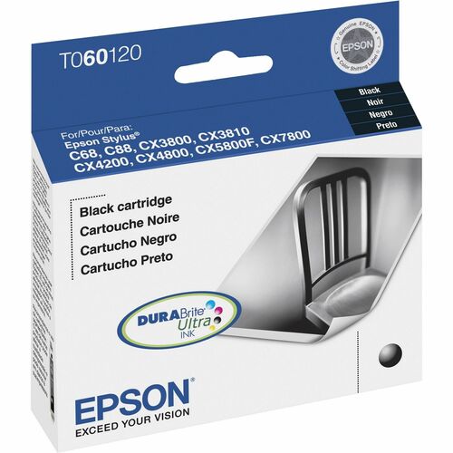 Epson DURABrite Original Ink Cartridge - Inkjet - Black - 1 Each - Ink Cartridges & Printheads - EPST060120S